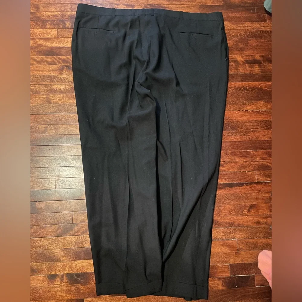 Men’s Classic Black Suit,Pronto Uomo 100% Wool, 54 Regular Jacket, 50 waist pant